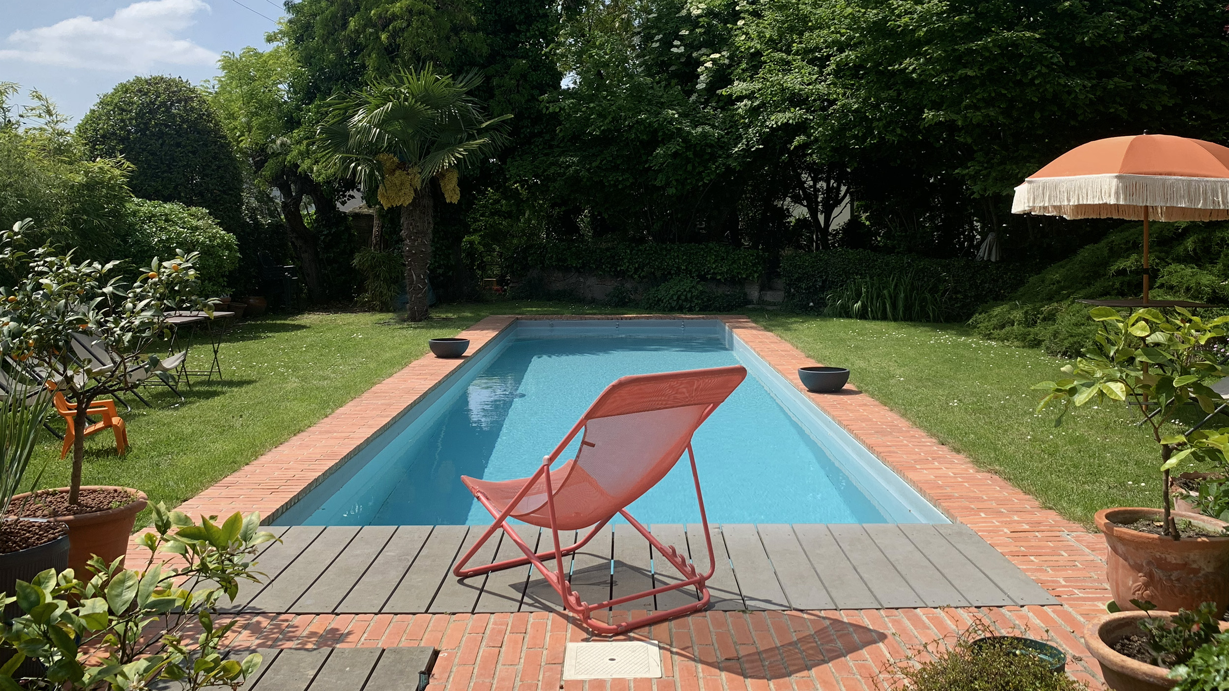 La piscine et le jardin