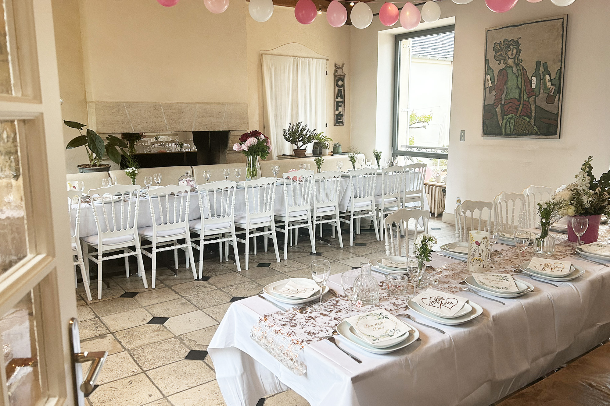 Table de réception — La Ferme Fanost