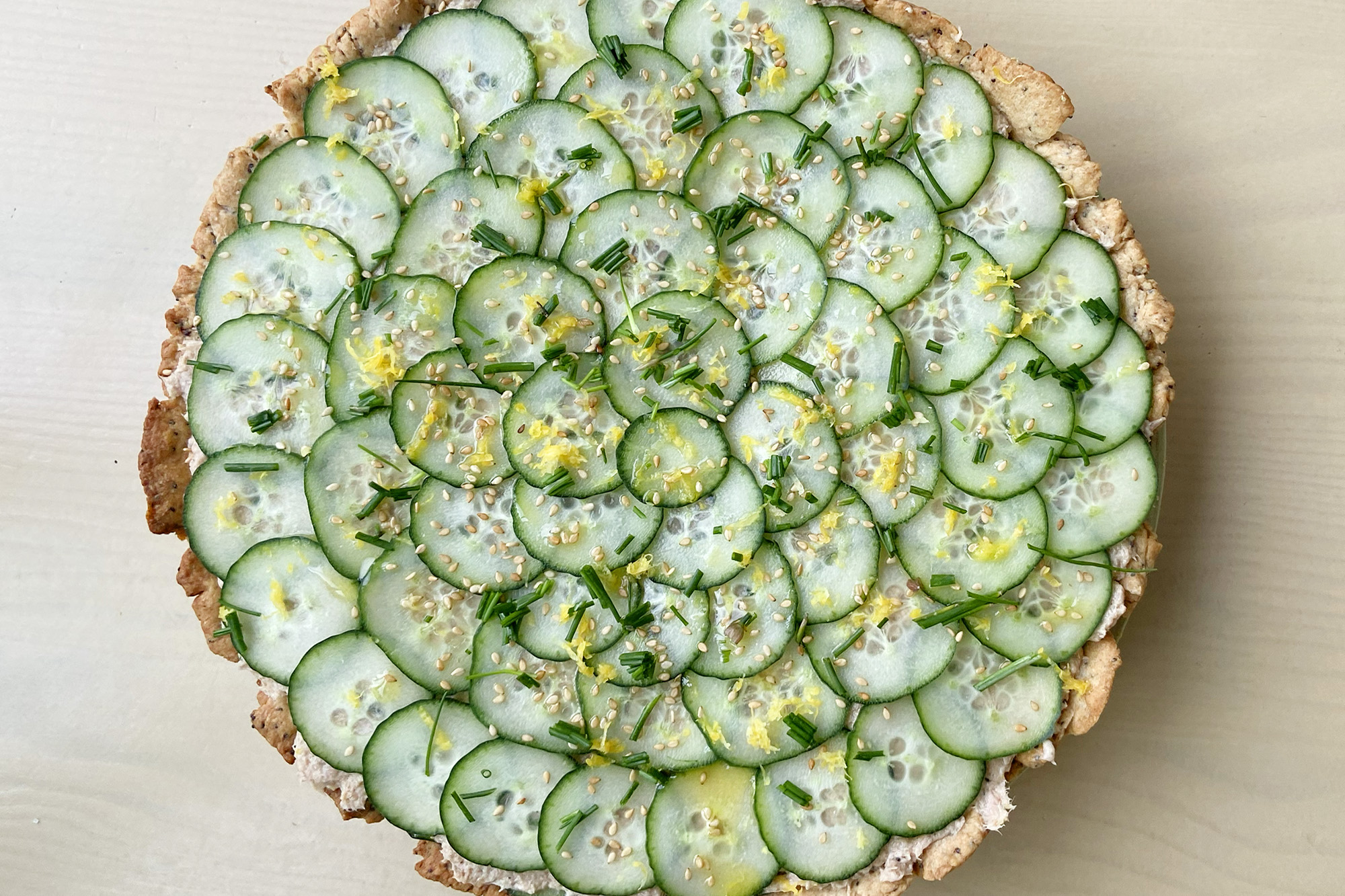 Tarte concombre — Table d'hôtes Fanost